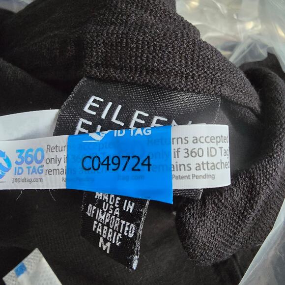 Eileen Fisher Black Zip Up Lightweight Jacket Size Medium - Picture 8 of 8